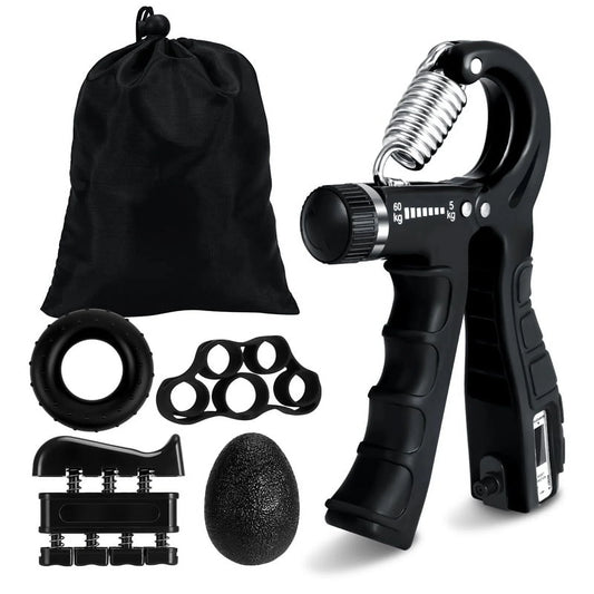 6-Piece Grip Strength Trainer Set – Adjustable Hand Gripper, Forearm & Finger Exercisers for Muscle Building & Recovery