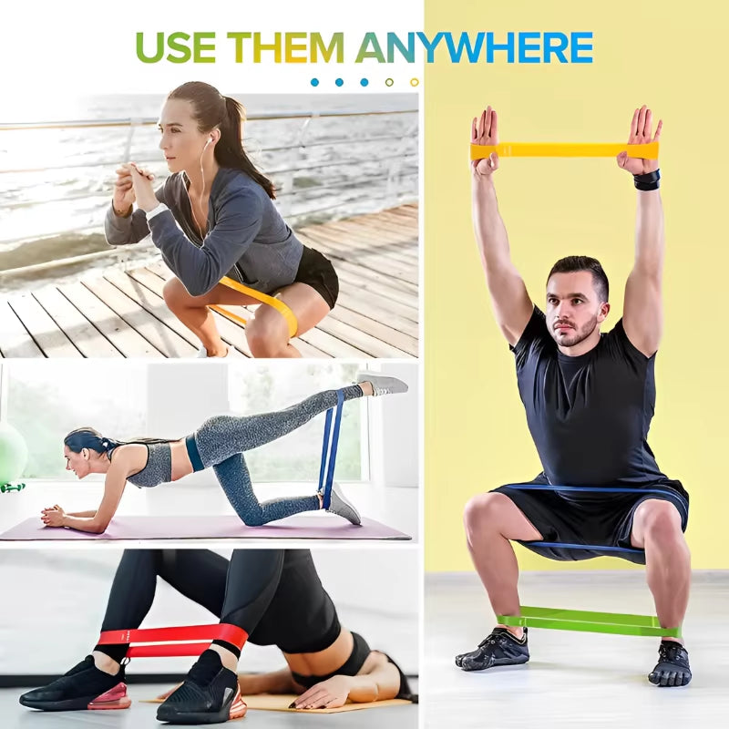 7-Piece TPE Resistance Bands Set – Loop Bands for Strength Training, Yoga, Pilates & Home Workouts