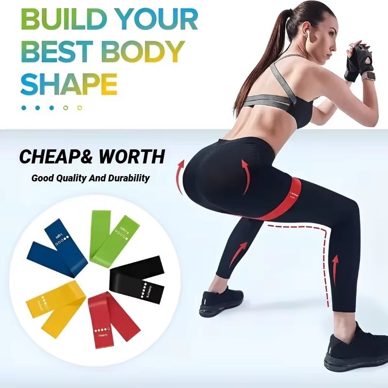 7-Piece TPE Resistance Bands Set – Loop Bands for Strength Training, Yoga, Pilates & Home Workouts