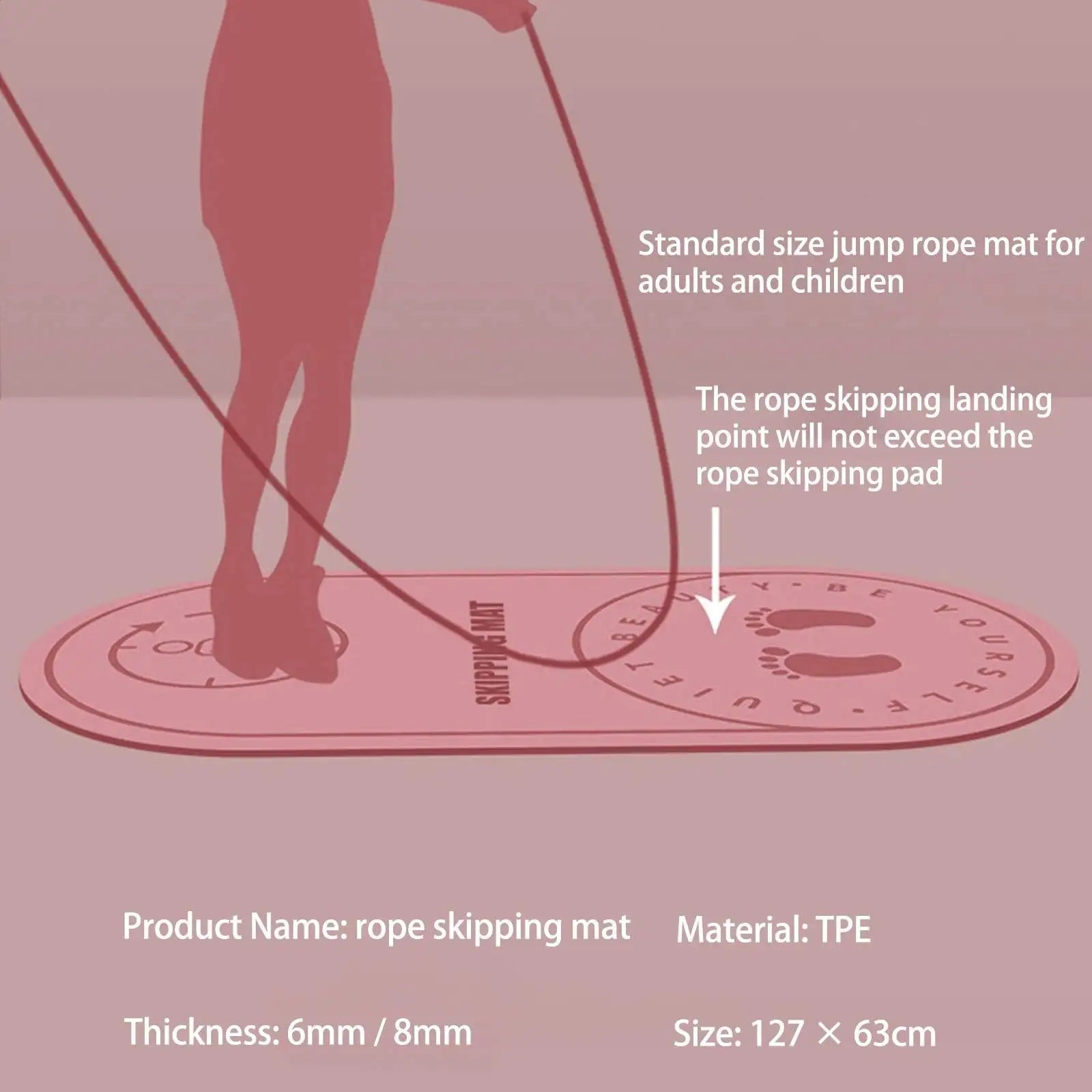 TPE Jump Rope Mat – Non-Slip, Shock-Absorbing Exercise Pad for Home & Outdoor Workouts